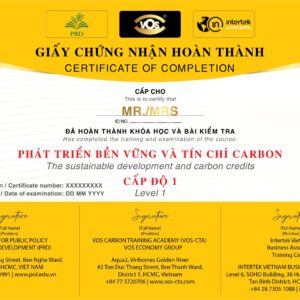 CHƯƠNG TRÌNH HỢP TÁC ĐÀO TẠO VỀ PHÁT TRIỂN BỀN VỮNG & TÍN CHỈ CARBON